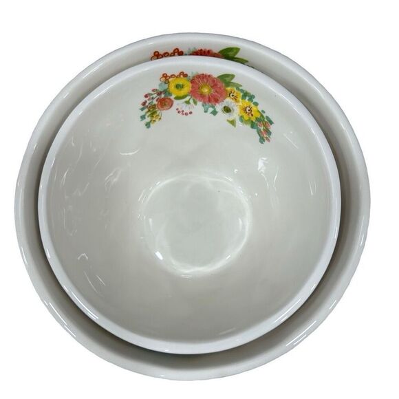 Grace Fine Ceramic Home Easter Animal & Flower Print Plate & Bowl 4Pc Set OS - Picture 8 of 11